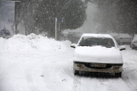 بارش سنگین برف در اردبیل