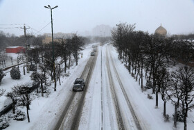 بارش سنگین برف در اردبیل