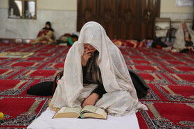 مراسم اعتکاف دانشجویی در مسجد دانشگاه محقق اردبیلی