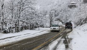 بارش باران و برف در برخی از مناطق استان اردبیل