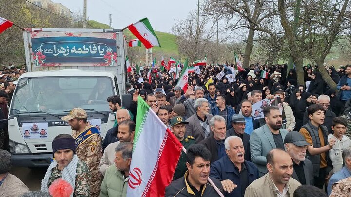 وداع باشکوه مردم شهرستان گرمی با ۳ شهید اقتدار