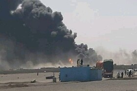 آتش سوزی به خاک ایران نرسید / خروج تمام خودروهای مستقر در پایانه مرزی ماهیرود 