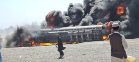 مهار آتش‌ گمرک ابونصر فراهی افغانستان با تلاش آتش‌نشانان ایرانی