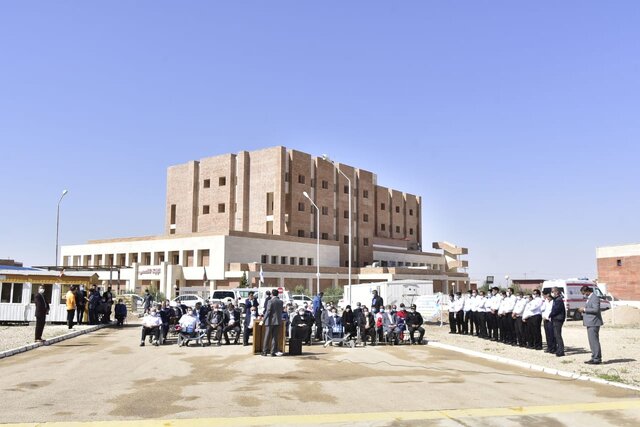 بالگرد اورژانس شهرستان طبس در جایگاه قرار گرفت