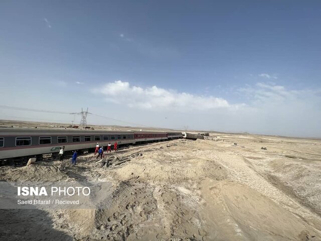 پایان عملیات امدادرسانی در محل حادثه قطار مشهد – یزد