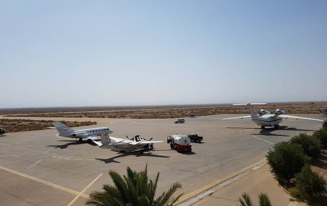خدمات رسانی هوایی فرودگاه طبس به حادثه دیدگان سانحه قطار مشهد یزد
