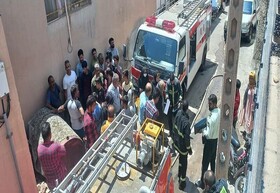  یک واحد مسکونی در خیابان انقلاب بیرجند طعمه حریق شد