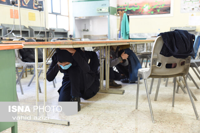 /گزارش تصویری/ بیست و سومین مانور مانور ایمنی در برابر زلزله در مدارس بجنورد