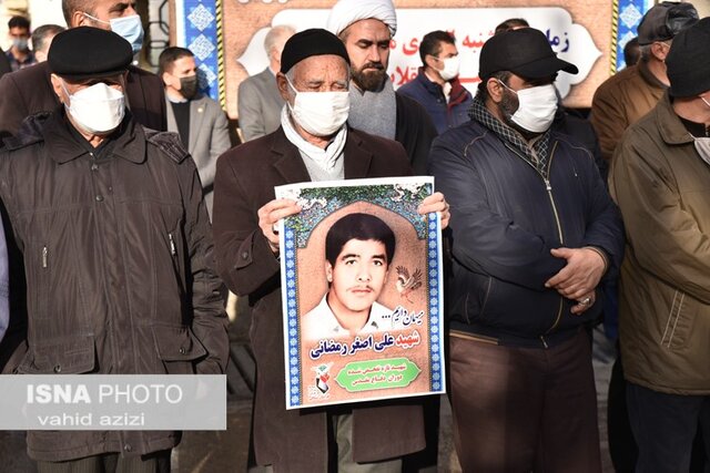 استقبال از پیکر 2 شهید تازه تفحص شده دوران دفاع مقدس در بجنورد