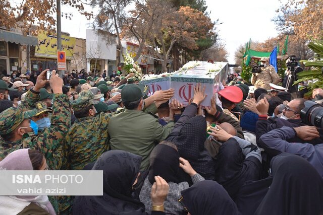 استقبال از پیکر 2 شهید تازه تفحص شده دوران دفاع مقدس در بجنورد