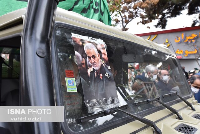 استقبال از پیکر 2 شهید تازه تفحص شده دوران دفاع مقدس در بجنورد