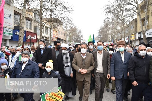 مراسم برگزاری راهپیمایی ۲۲ بهمن ماه در خراسان شمالی