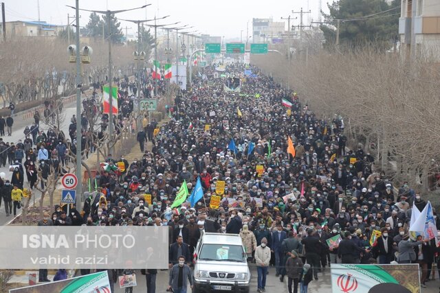 مراسم برگزاری راهپیمایی ۲۲ بهمن ماه در خراسان شمالی