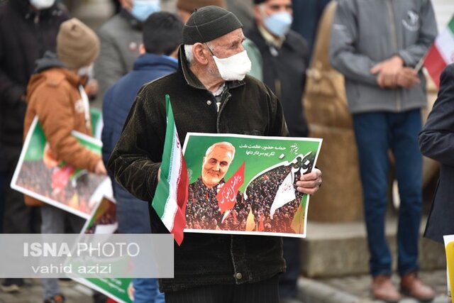 مراسم برگزاری راهپیمایی ۲۲ بهمن ماه در خراسان شمالی