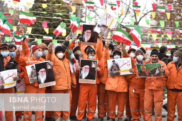 مراسم برگزاری راهپیمایی ۲۲ بهمن ماه در خراسان شمالی