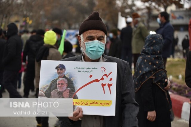مراسم برگزاری راهپیمایی ۲۲ بهمن ماه در خراسان شمالی