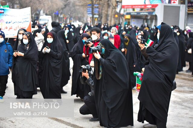 مراسم برگزاری راهپیمایی ۲۲ بهمن ماه در خراسان شمالی
