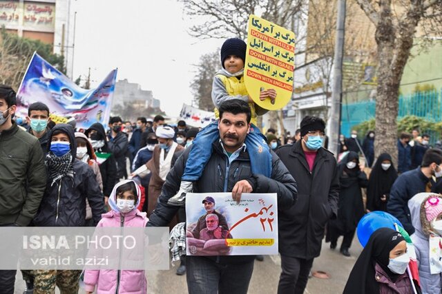 مراسم برگزاری راهپیمایی ۲۲ بهمن ماه در خراسان شمالی