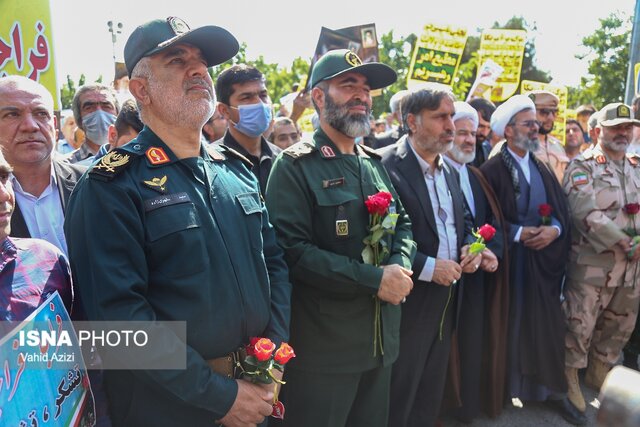 راهپیمایی نمازگزاران نماز جمعه بجنورد در اعتراض به حوادث اخیر