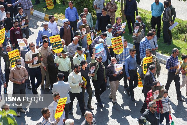 راهپیمایی نمازگزاران نماز جمعه بجنورد در اعتراض به حوادث اخیر