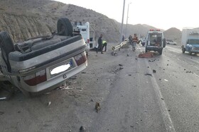 برخورد پراید با سمند در خراسان شمالی با ۳ مصدوم و ۱ فوتی