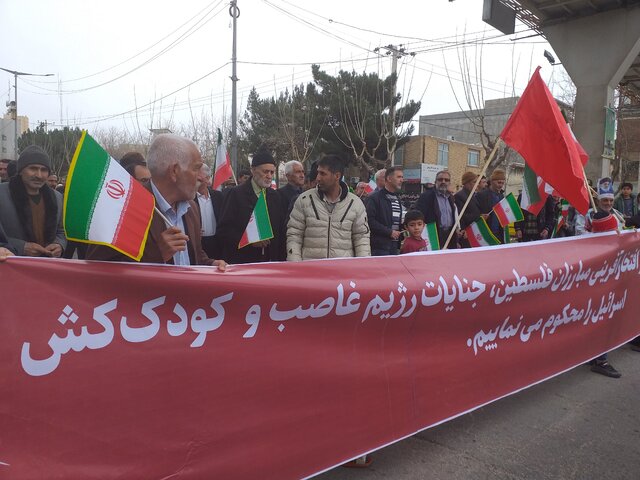 راهپیمایی مردم خراسان شمالی در حمایت از مردم غزه