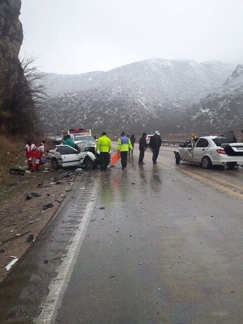 امدادرسانی به ۶ مصدوم حادثه تصادف در محور بجنورد به جنگل گلستان