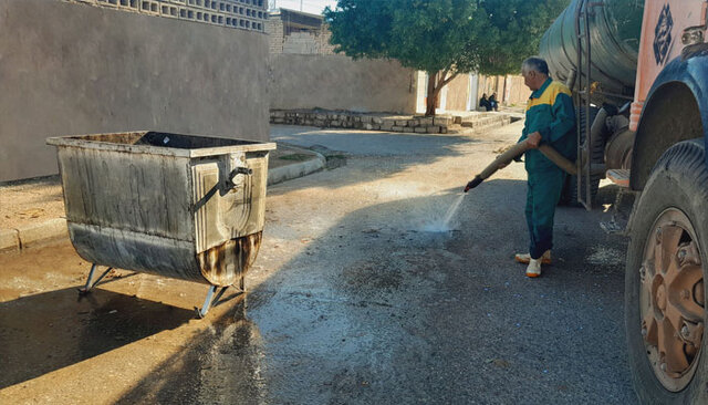 آهک پاشی تمام‌ مخازن زباله شهر بجنورد از امروز