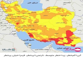 ۶۰ درصد استان بوشهر در وضعیت قرمز کرونایی 