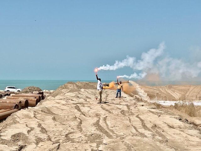 آغاز عملیات لایروبی کانال دسترسی بندر ریگ 