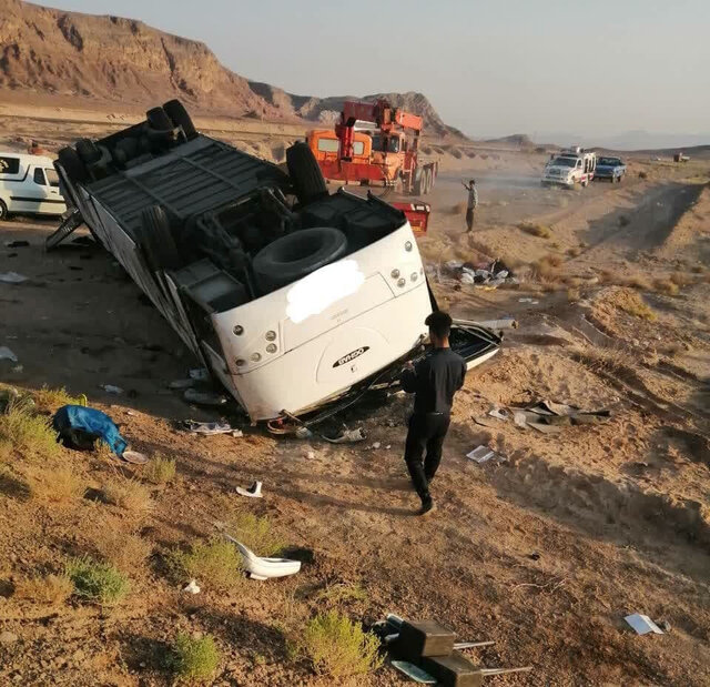 جزئیاتی درباره حادثه مرگبار اتوبوس زائران بوشهری در جاده طبس