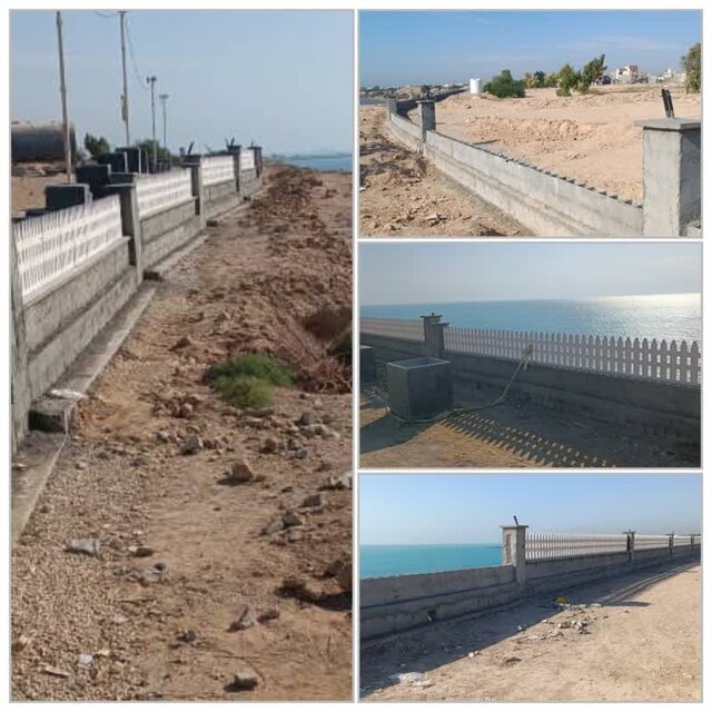 ایمنسازی حریم ۶۰ متری دریا در پارک ریشهر بوشهر ایمنسازی حریم ۶۰ متری دریا در پارک ریشهر بوشهر
