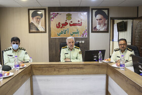 نشست خبری سرهنگ کاووس حبیبی.ریس پلیس آگاهی استان فارس