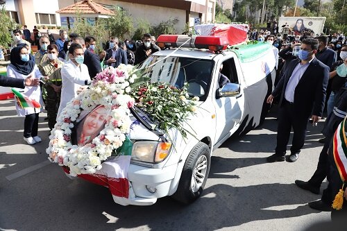 وداع با بانوی شهید مدافع سلامت فارس/جاودانگی شهدای مدافع سلامت