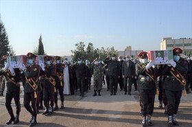 برگزاری مراسم تشییع ۲ شهید نیروی انتظامی در شیراز