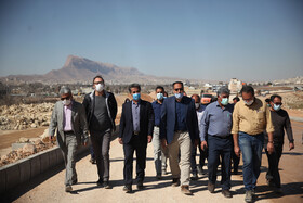 بازدید خبرنگاران از  پروژه عمرانی بزرگراه شهید سپهبد سلیمانی

