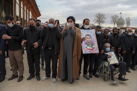 تشییع شهید مدافع امنیت محسن جعفری در حرم احمد ابن موسی شاهچراغ (ع) - شیراز