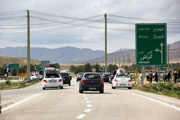 نوروز حدود ۱۸ میلیون تردد در جاده‌های فارس ثبت شد