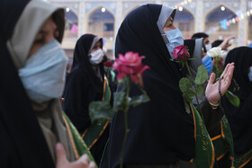 گلباران و گل آرایی بزرگداشت حضرت احمد بن موسی الکاظم شاهچراغ (ع) - شیراز