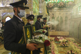 گلباران و گل آرایی بزرگداشت حضرت احمد بن موسی الکاظم شاهچراغ (ع) - شیراز