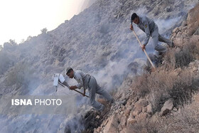 مهار آتش سوزی در ارتفاعات کامفیروز