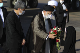 استقبال از ابراهیم رییسی، رییس جمهور در فرودگاه شیراز