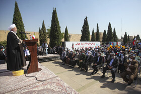 سخنرانی آیت‌الله علی سعیدی رئیس دفتر عقیدتی سیاسی فرماندهی کل قوا - شیراز مجموعه ارگ کریمخان زند