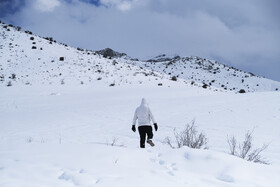 بارش اولین برف زمستانی - منطقه گردشگری شش پیر استان فارس