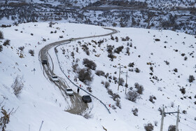 بارش اولین برف زمستانی - منطقه گردشگری شش پیر استان فارس