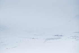 بارش اولین برف زمستانی - منطقه گردشگری شش پیر استان فارس