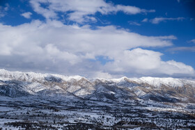 بارش اولین برف زمستانی - منطقه گردشگری شش پیر استان فارس