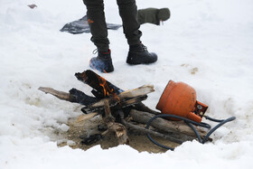 بارش اولین برف زمستانی - منطقه گردشگری شش پیر استان فارس