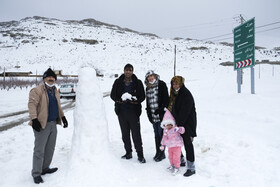 بارش اولین برف زمستانی - منطقه گردشگری شش پیر استان فارس