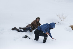 بارش اولین برف زمستانی - منطقه گردشگری شش پیر استان فارس